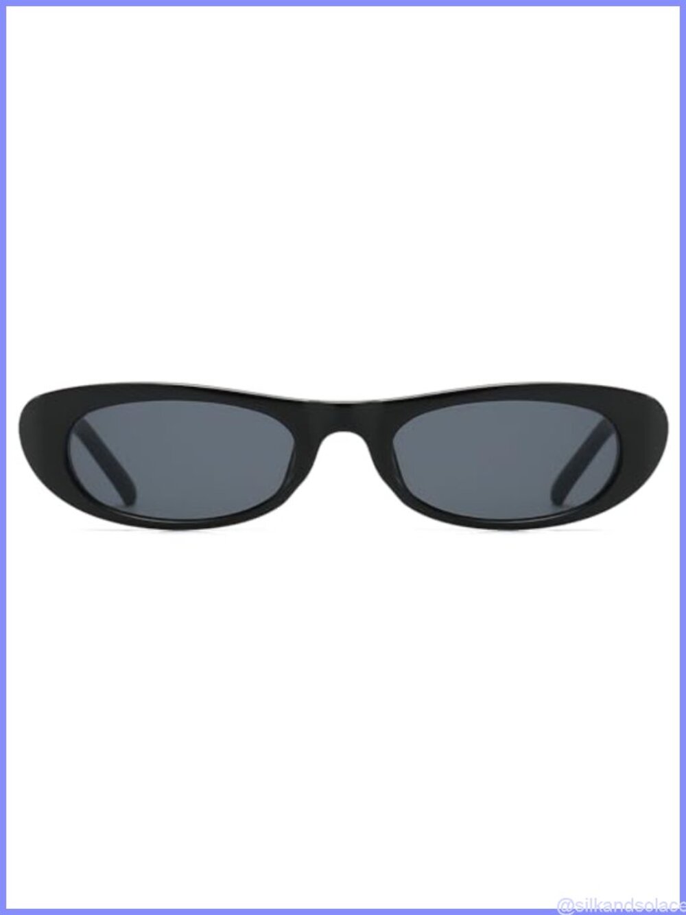 Retro Cat Eye Oval Sunglasses for Women UV400 Narrow Small Face 90s Style